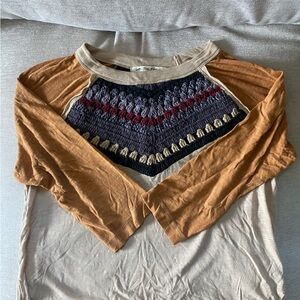 Free People crochet t-shirt